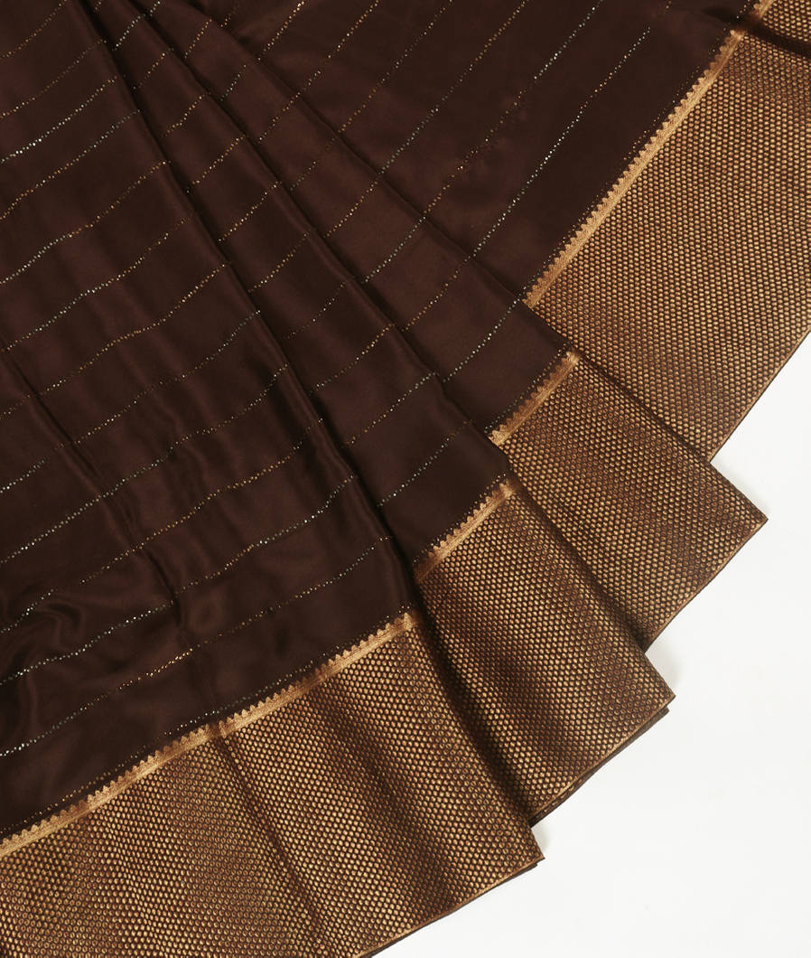 Brown Mysore Silk Saree T352265-image