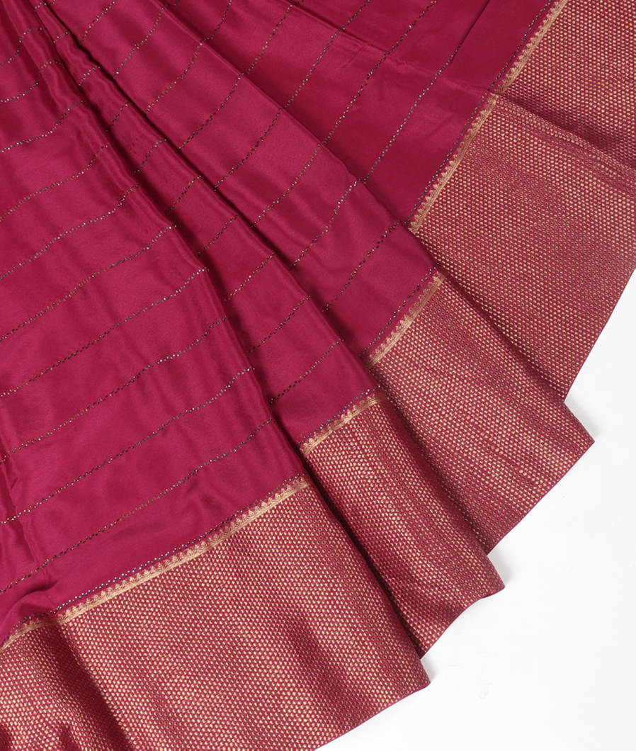 Purple Mysore Silk Saree T352267-image