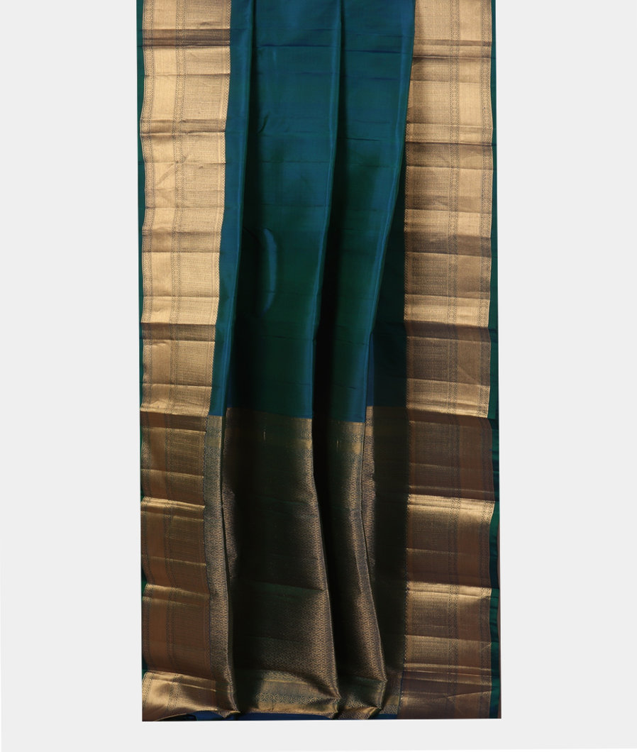 Peacock Blue Soft Silk Saree T3518082