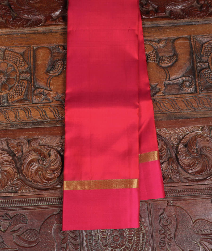 Orangish Pink Soft Silk Saree T95877-image