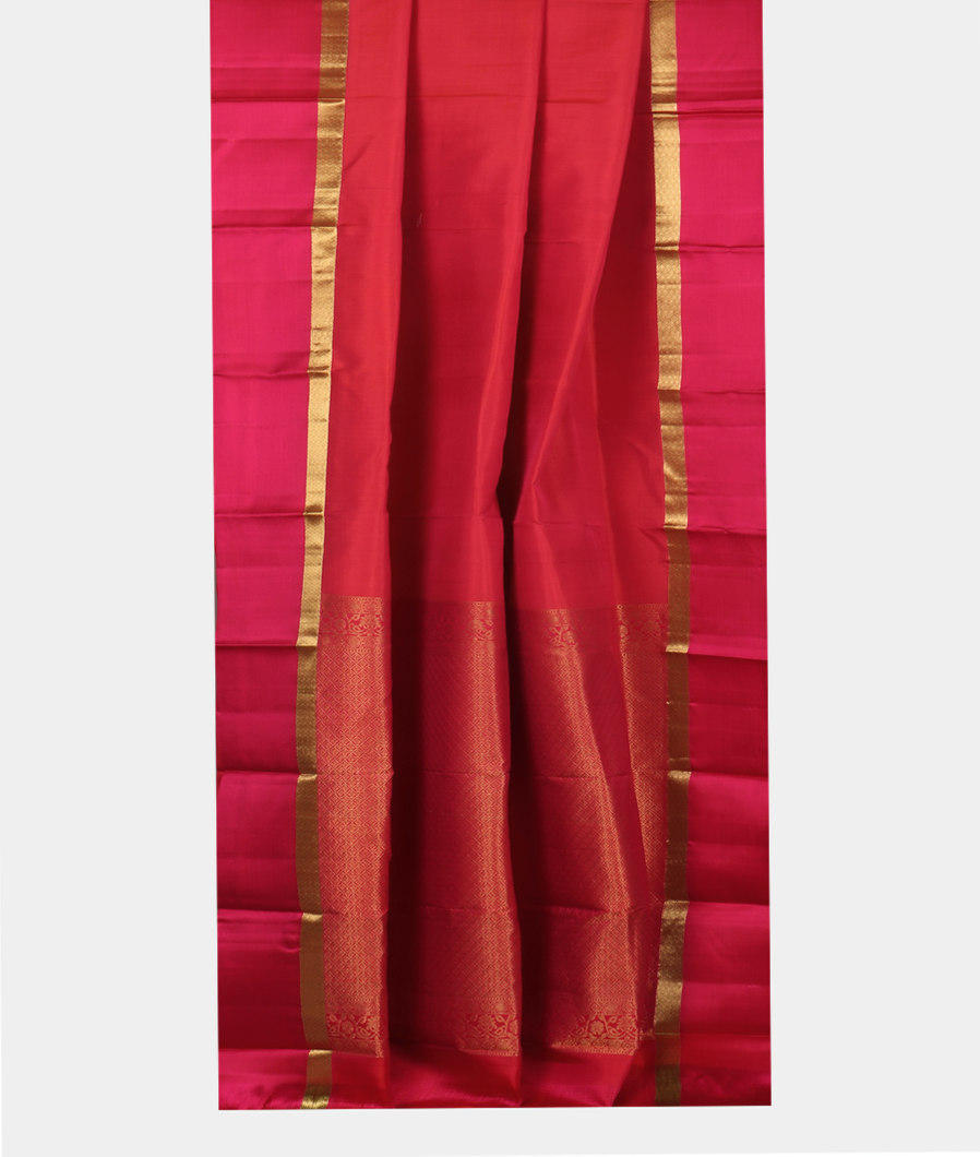 Orangish Pink Soft Silk Saree T958772