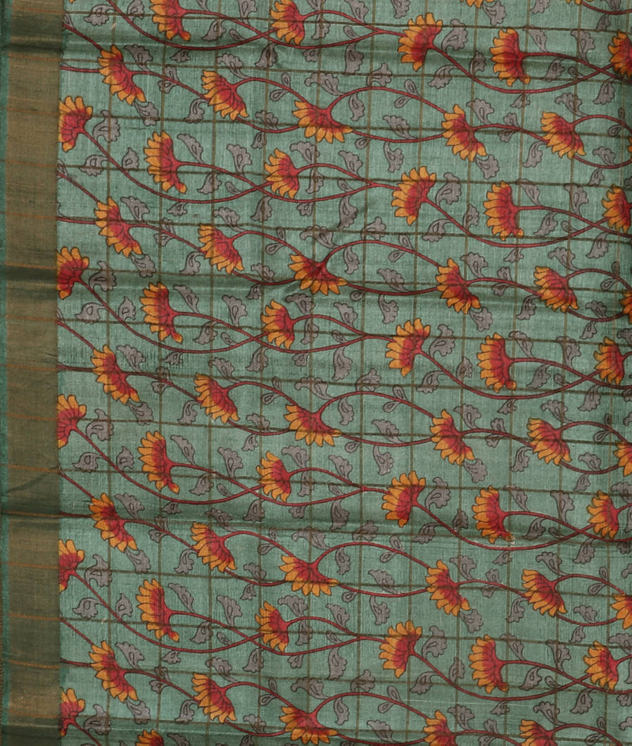Rust Woven Tussar Saree T3510373