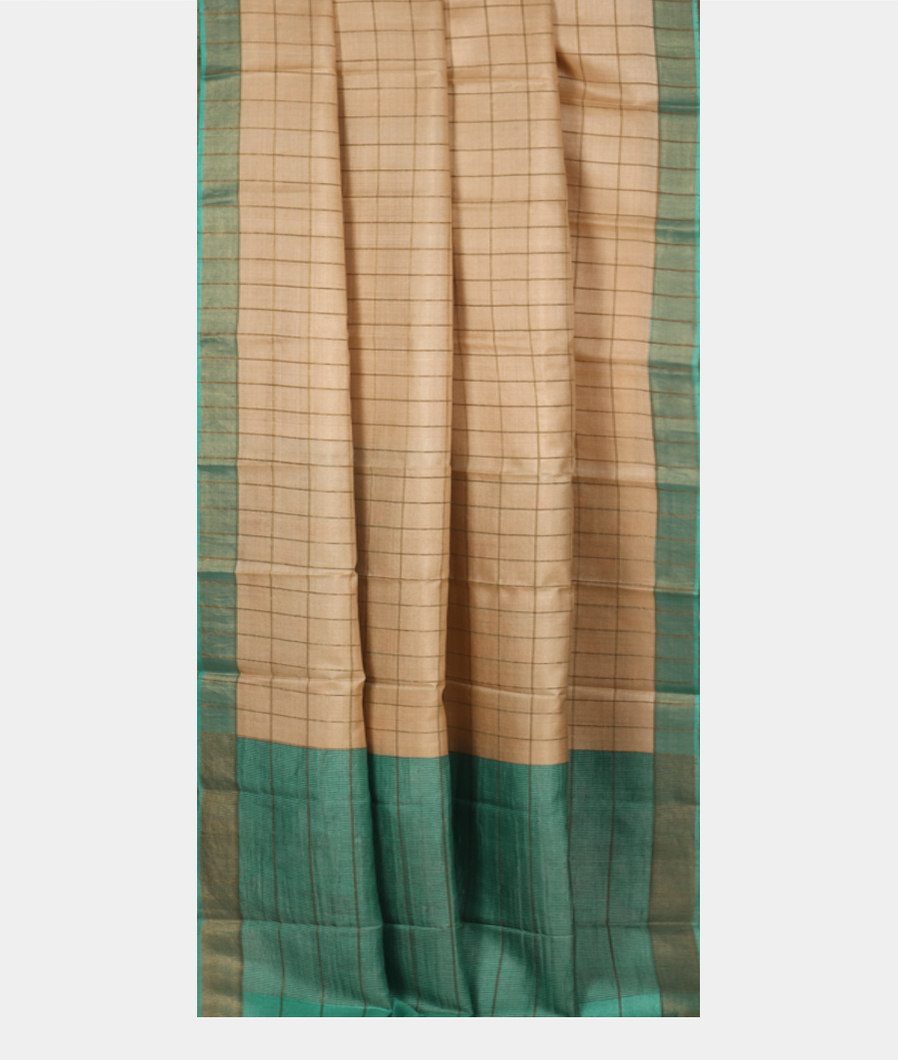 Beige Woven Tussar Saree T3510512