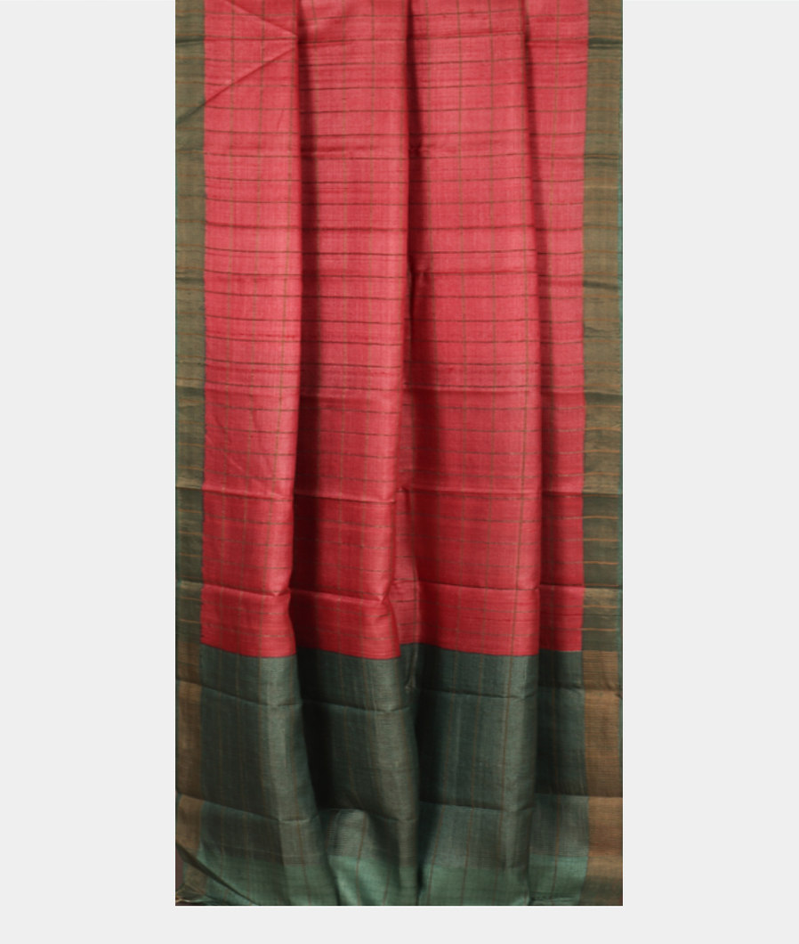 Pink Woven Tussar Saree T3510162