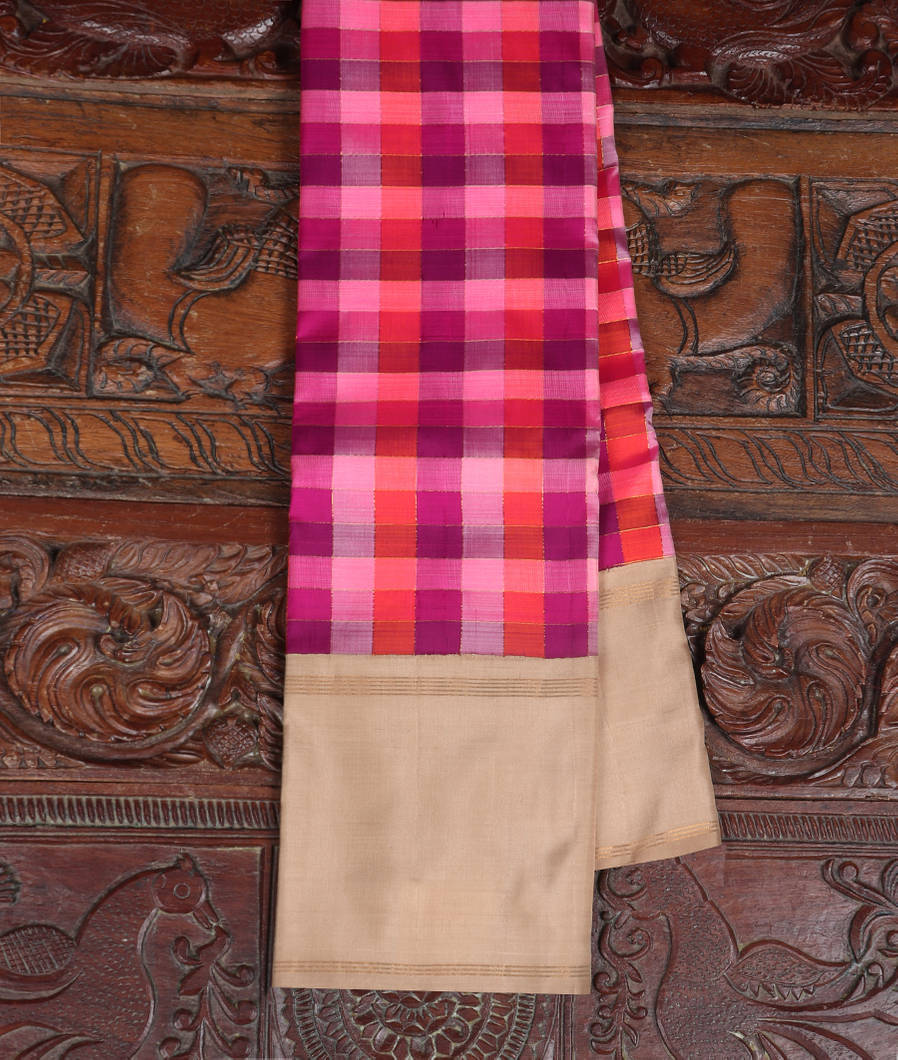 Multicolour Handwoven Kanjivaram Silk Saree T96367-image