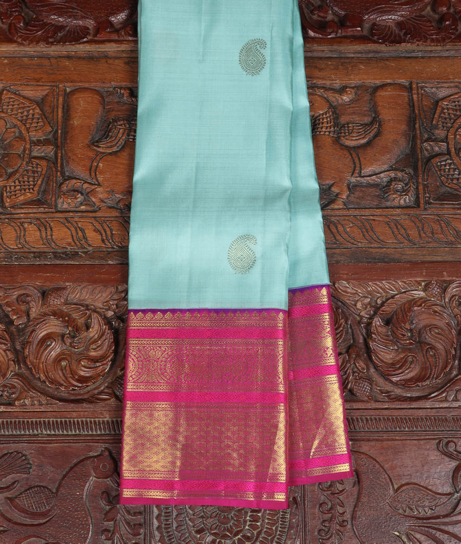Blue Handwoven Kanjivaram Silk Saree T350737-image