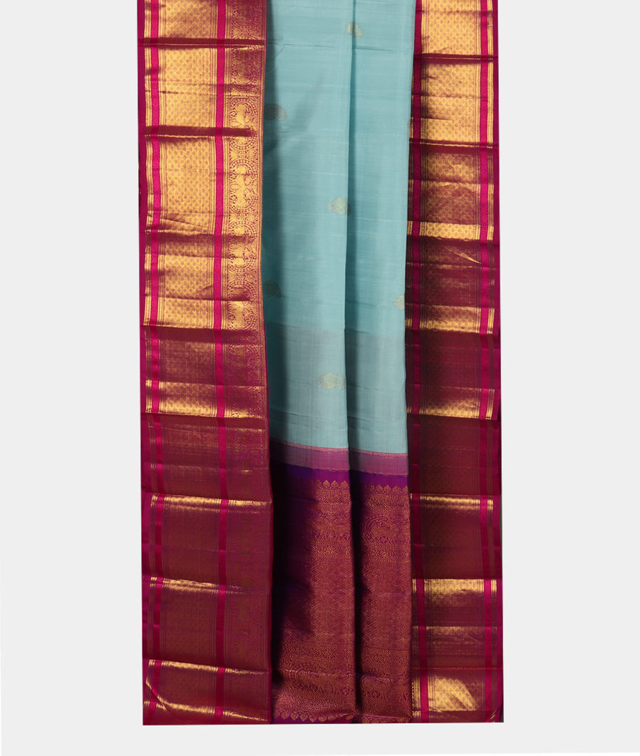 Blue Handwoven Kanjivaram Silk Saree T3507372