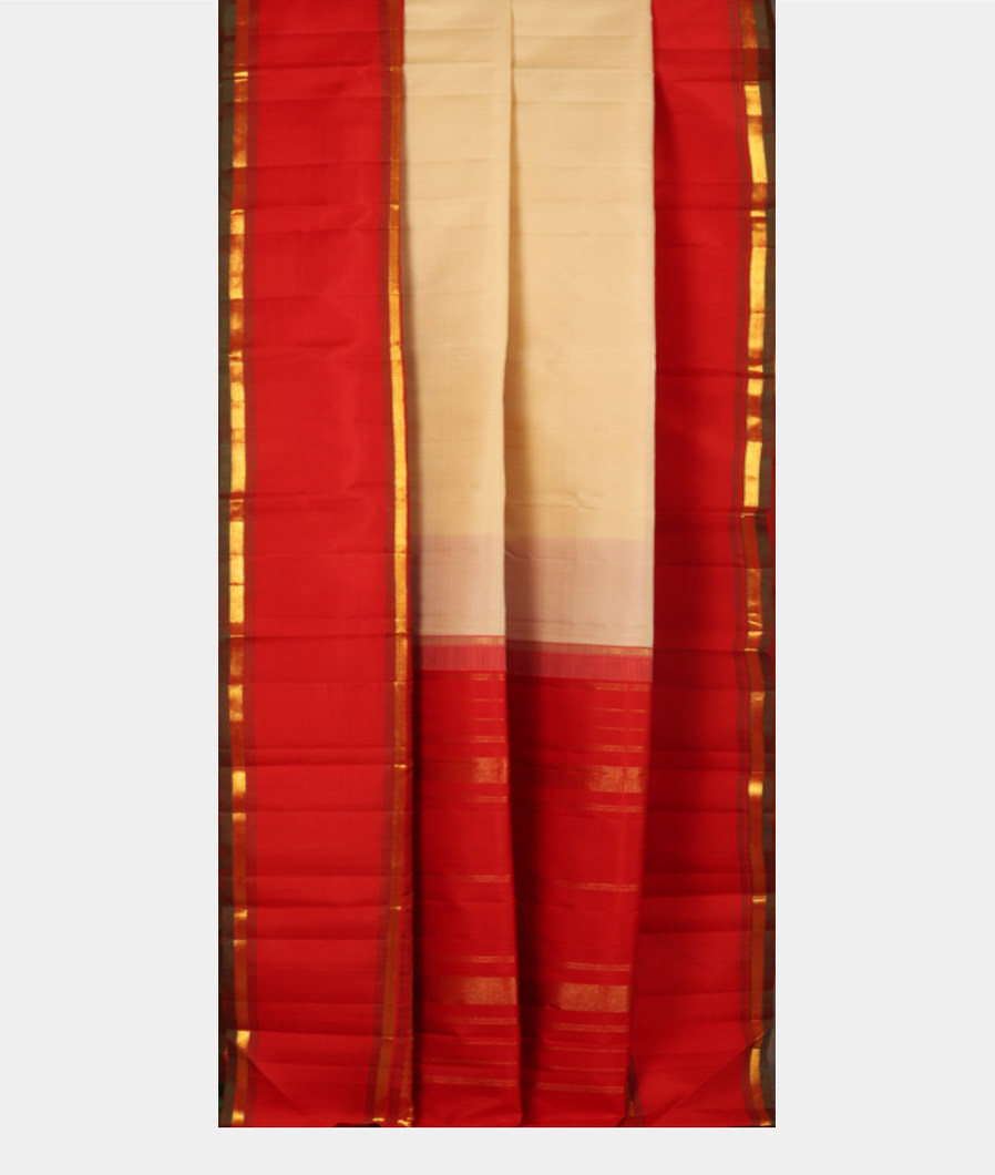 Cream Handwoven Kanjivaram Silk Saree T3506032