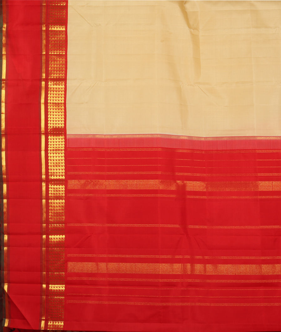 Cream Handwoven Kanjivaram Silk Saree T3506034