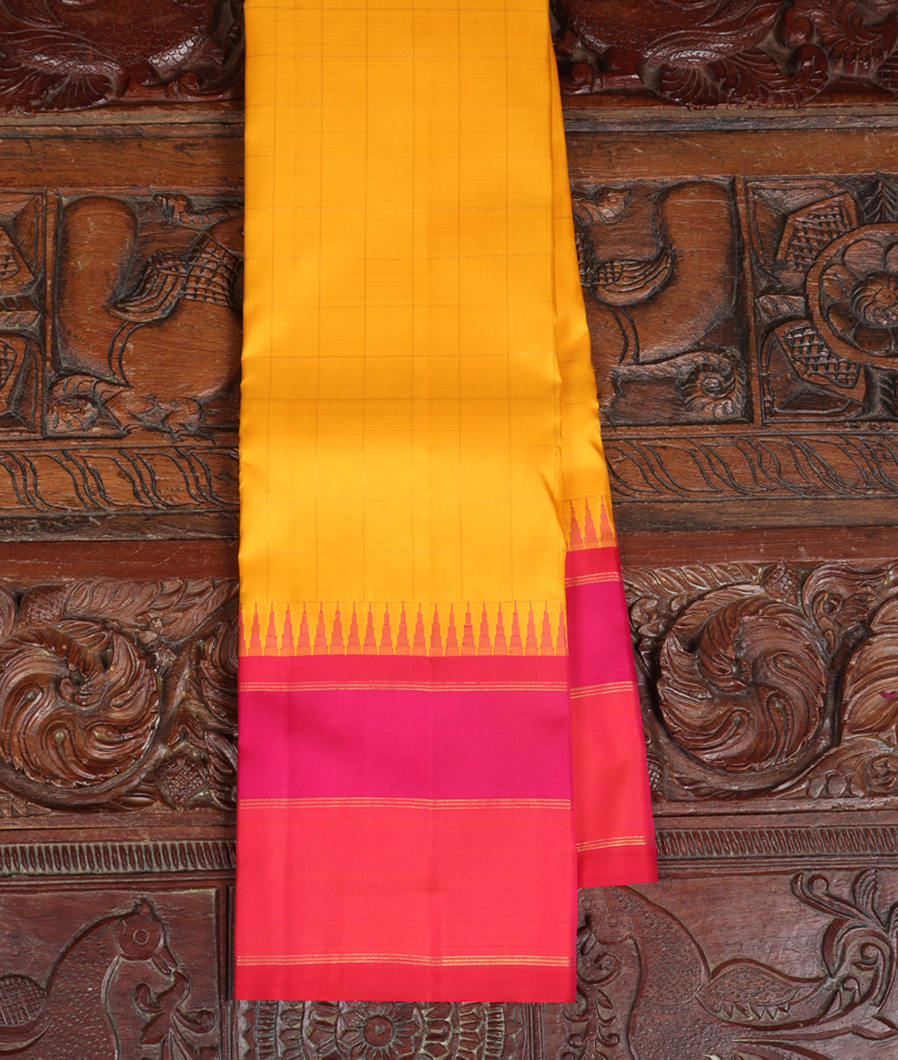 Yellow Handwoven Kanjivaram Silk Saree T338169-image