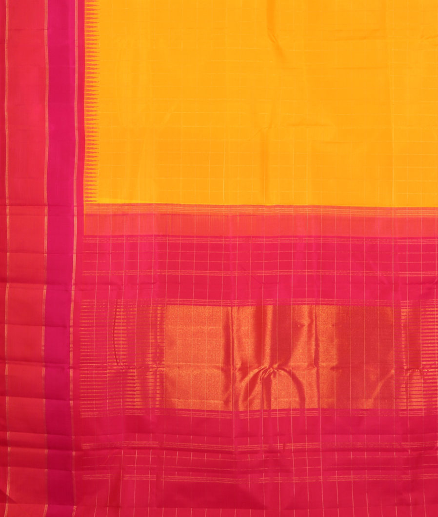Yellow Handwoven Kanjivaram Silk Saree T3381694
