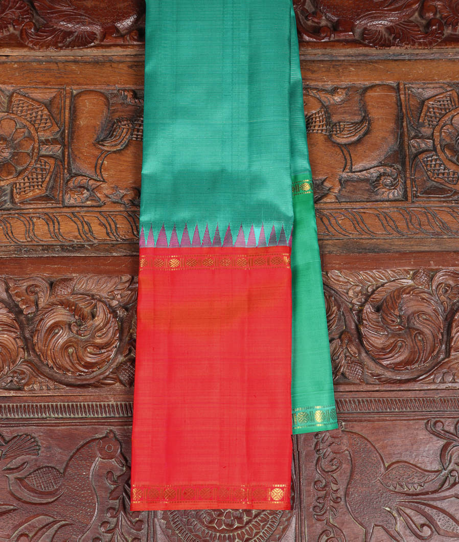 Green Handwoven Kanjivaram Silk Saree T350887-image