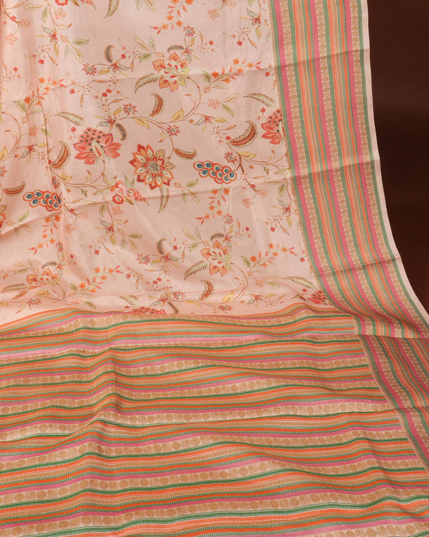Pink Printed Soft Silk Saree T3523222