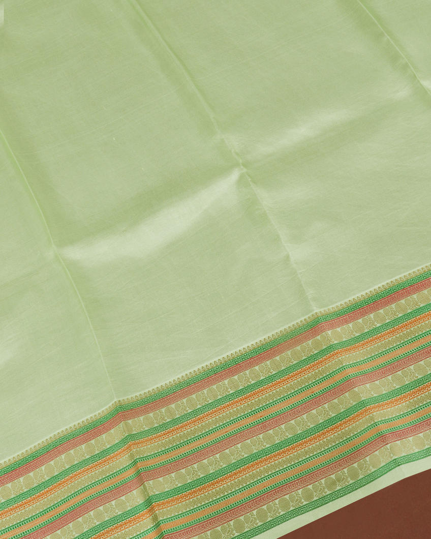 Green Printed Soft Silk Saree T3523303