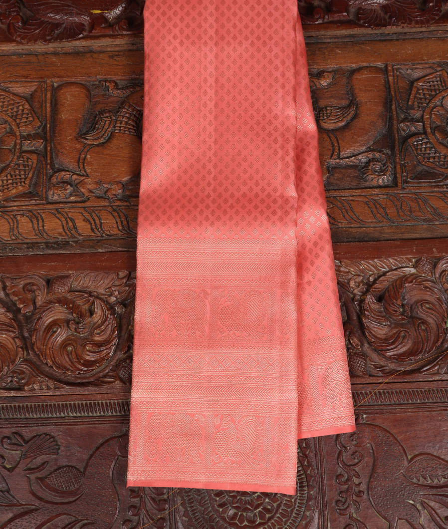 Peach Handwoven Kanjivaram Silk Saree T350764-image