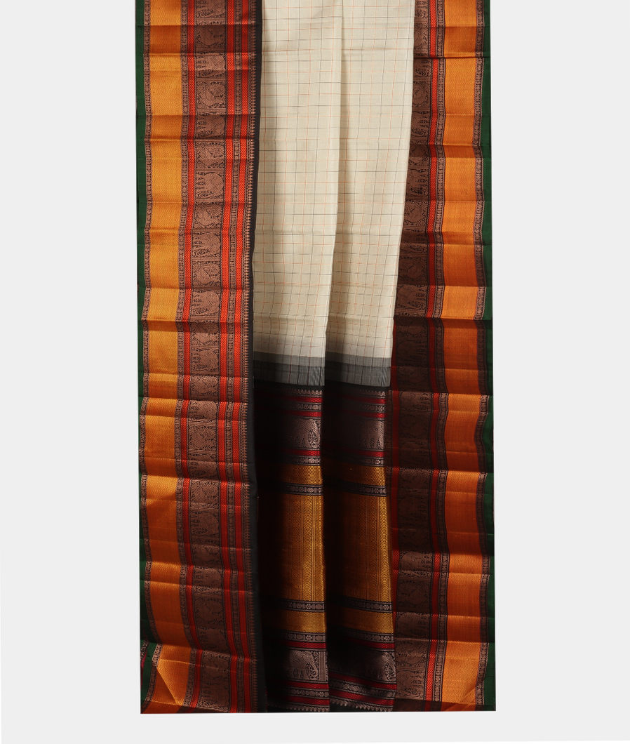 Cream Handwoven Kanjivaram Silk Saree T3498712