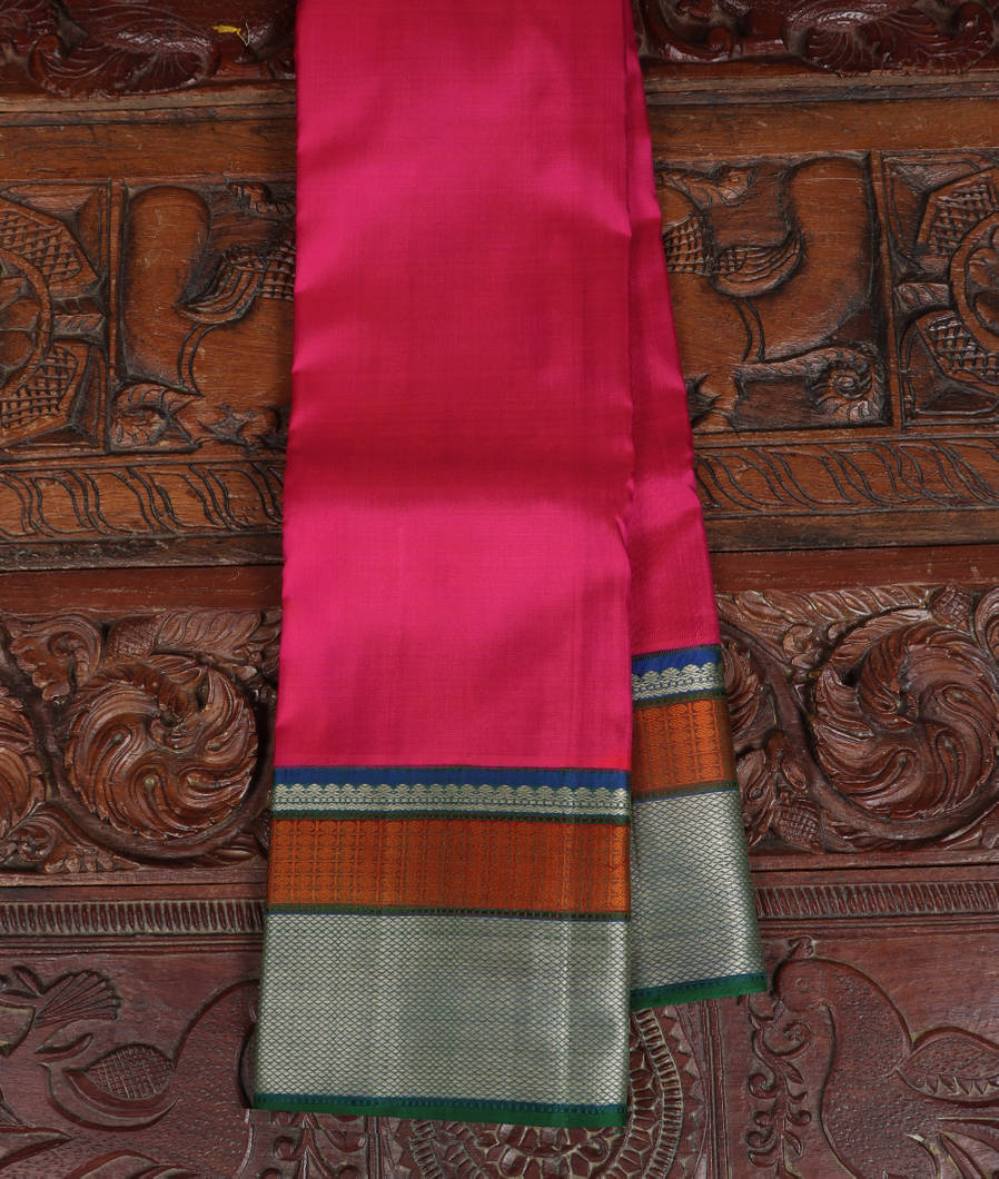 Magenta Handwoven Kanjivaram Silk Saree T320305-image