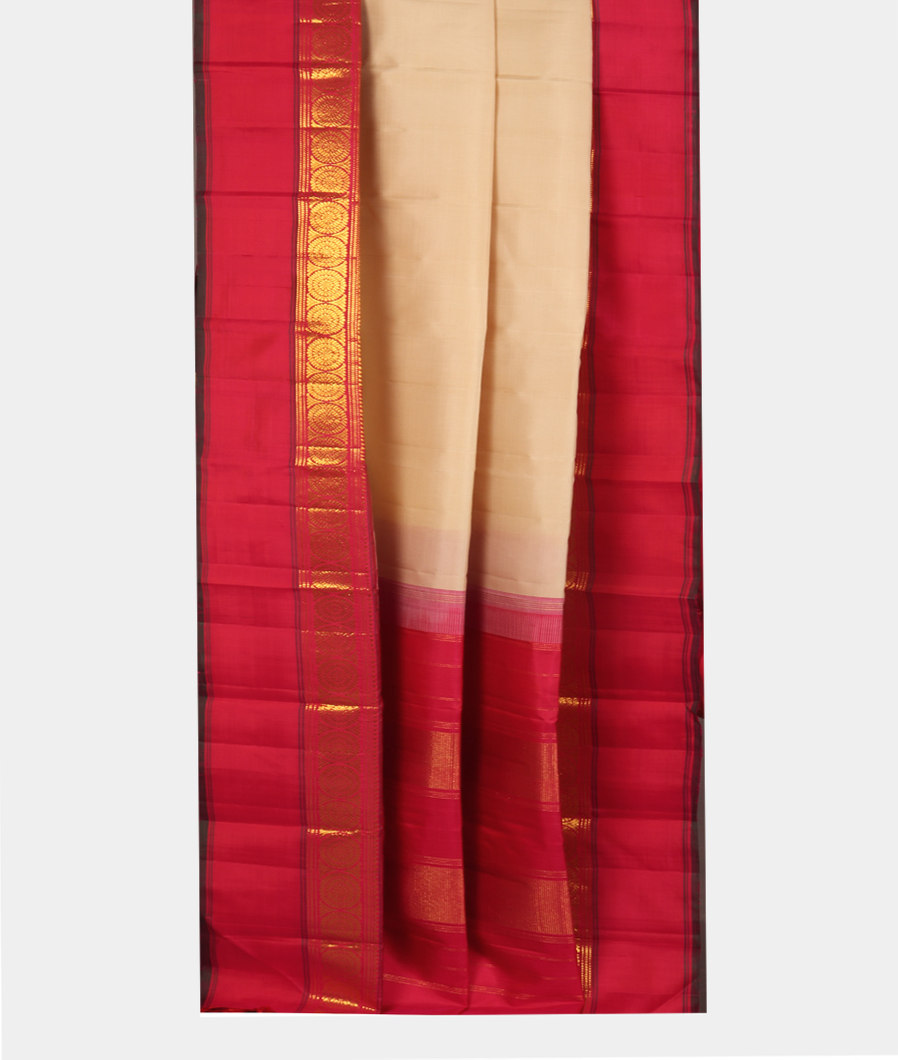 Cream Handwoven Kanjivaram Silk Saree T3505812