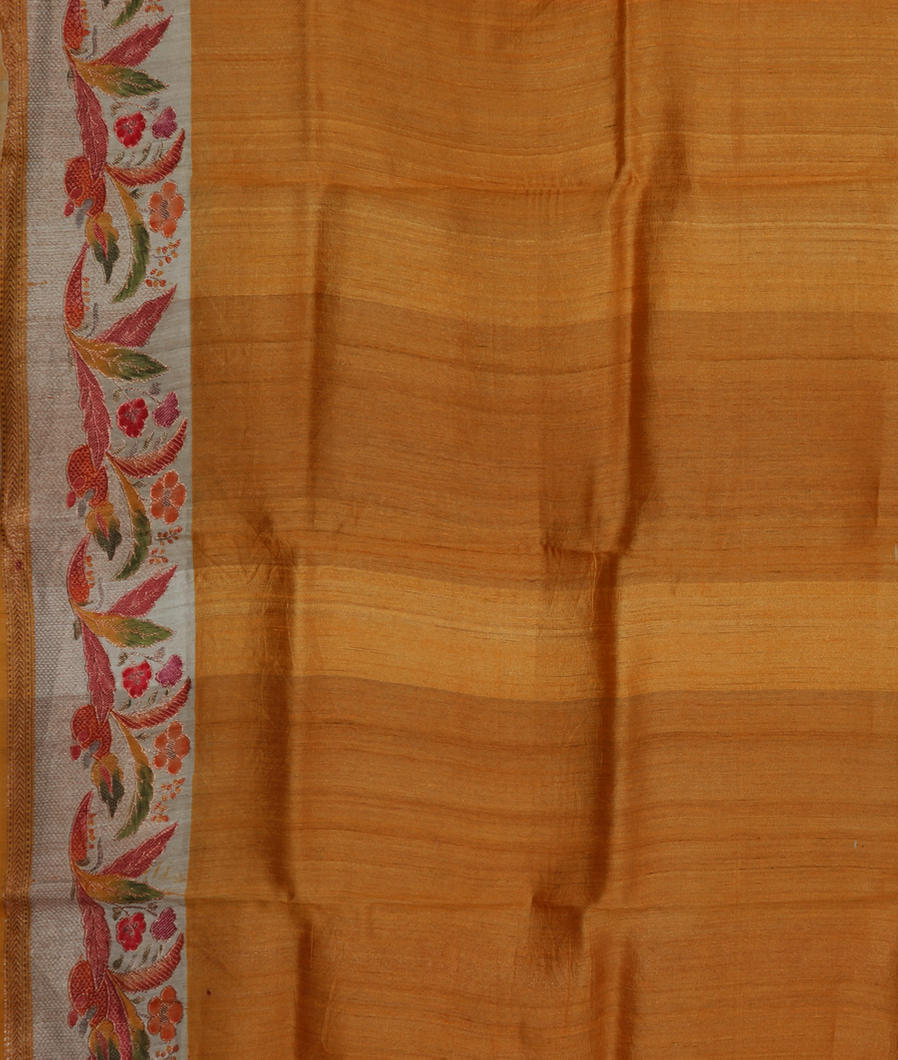 Yellow Banaras Tussar Saree T3554503