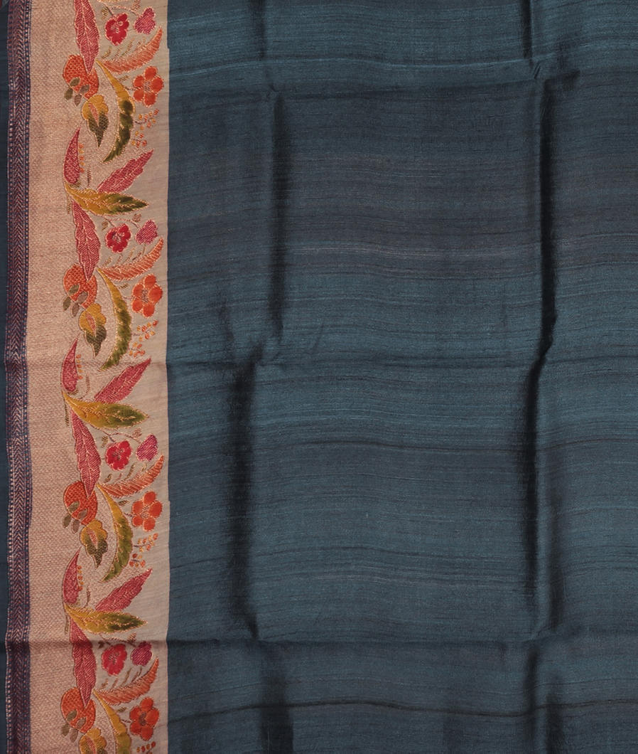 Blue Banaras Tussar Saree T3554473