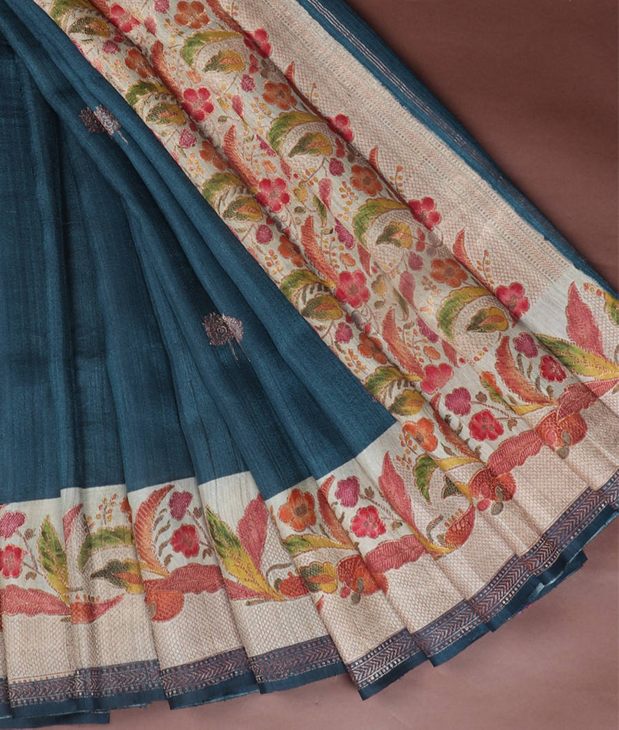 Blue Banaras Tussar Saree T355447-image
