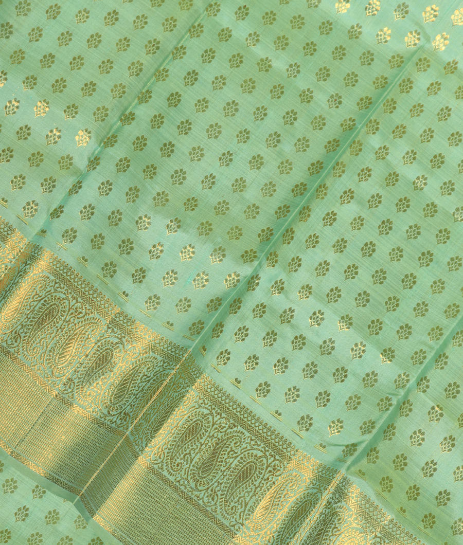 Green Handwoven Kanjivaram Silk Dupatta T257612-image