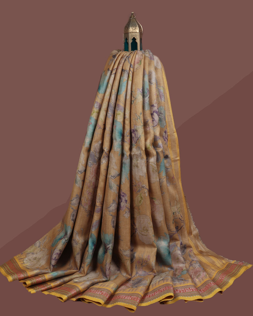 Beige Vidarbha Tussar Saree T309533-image