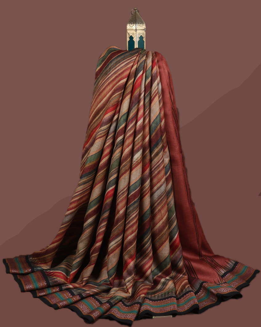 Multicolour Vidarbha Tussar Saree T227362-image