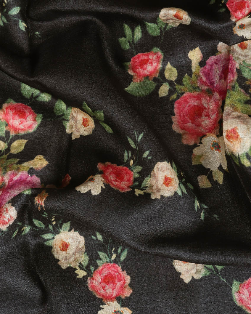 Dark Grey Vidarbha Tussar Saree T3544904