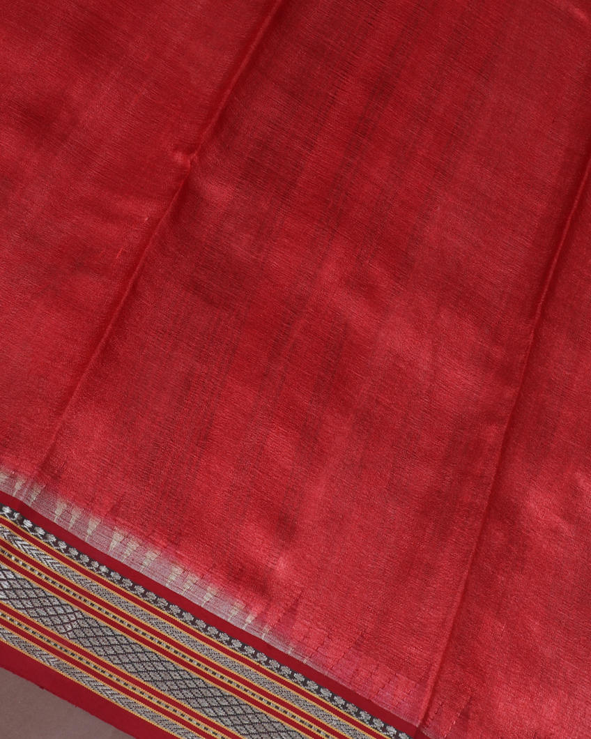 Red Vidarbha Tussar Saree T3544873
