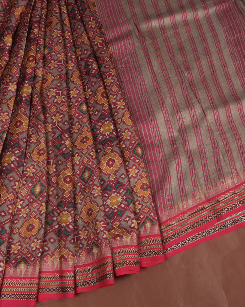 Grey Vidarbha Tussar Saree T3342822