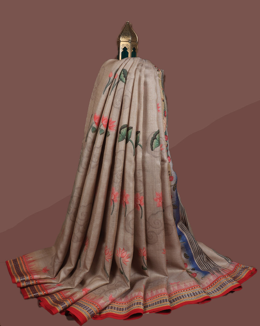 Grey Vidarbha Tussar Saree T354483-image
