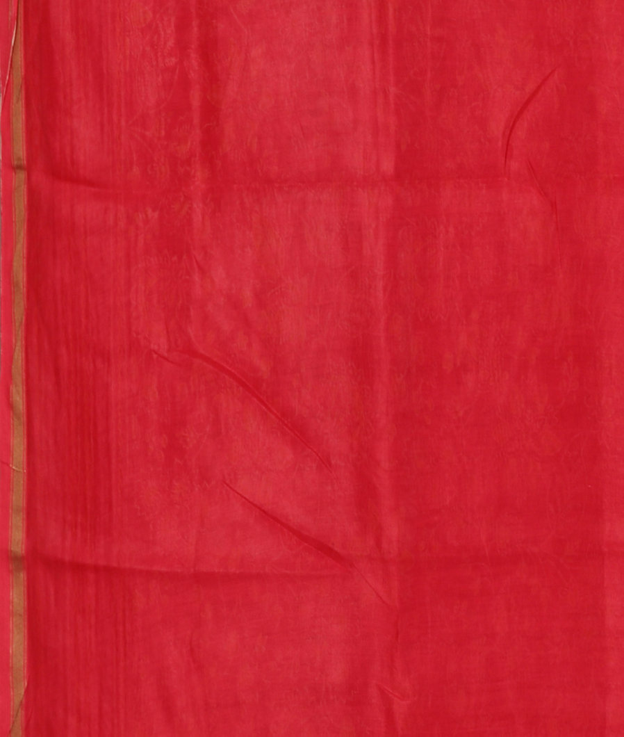 Pinkish Red Soft Printed Cotton Saree T3501123