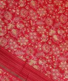 Pinkish Red Soft Printed Cotton Saree T3501124