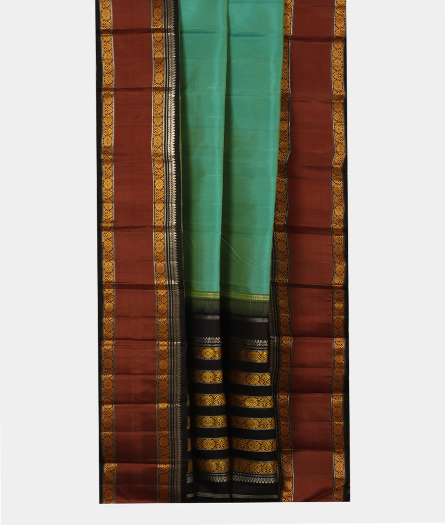 Green Handwoven Kanjivaram Silk Saree T3536122