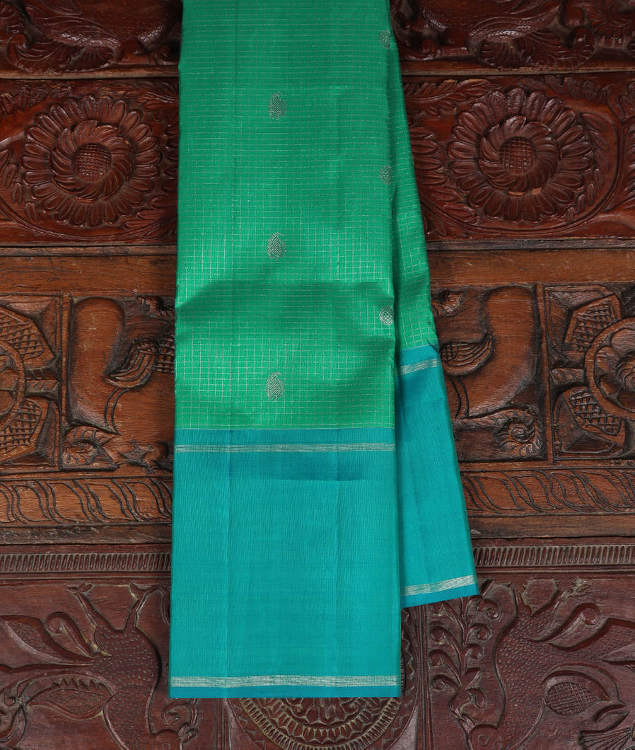 Green Handwoven Kanjivaram Silk Saree T352456-image