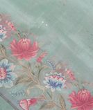 Blue Kora Organza Embroidery Saree T3560761