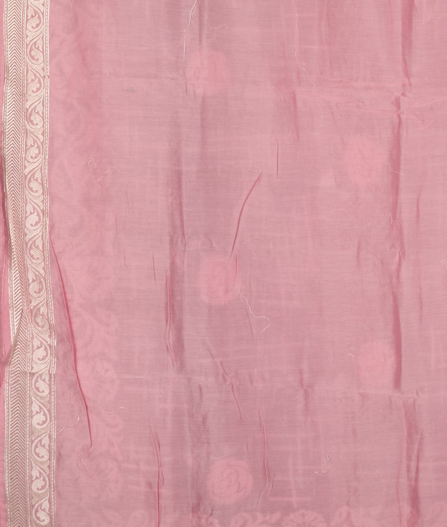 Pink Silk Kota Embroidery Saree T3566933