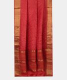 Red Silk Kota Embroidery Saree T3515712