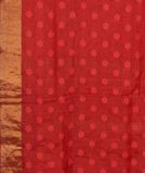 Red Silk Kota Embroidery Saree T3515713