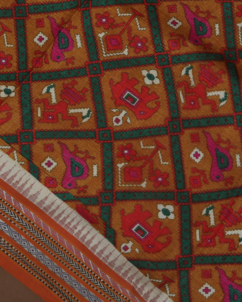 Beige Vidarbha Tussar Saree T3544934