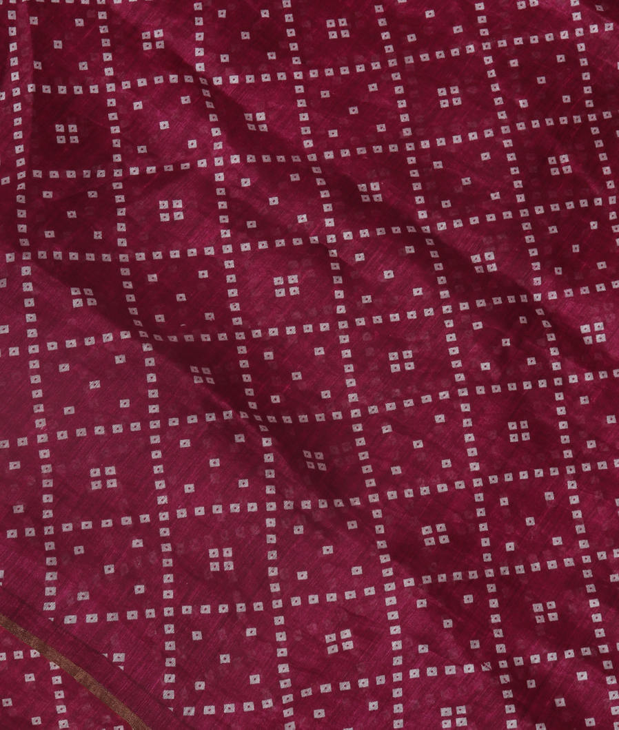 Purple Linen Printed Saree T354228-image