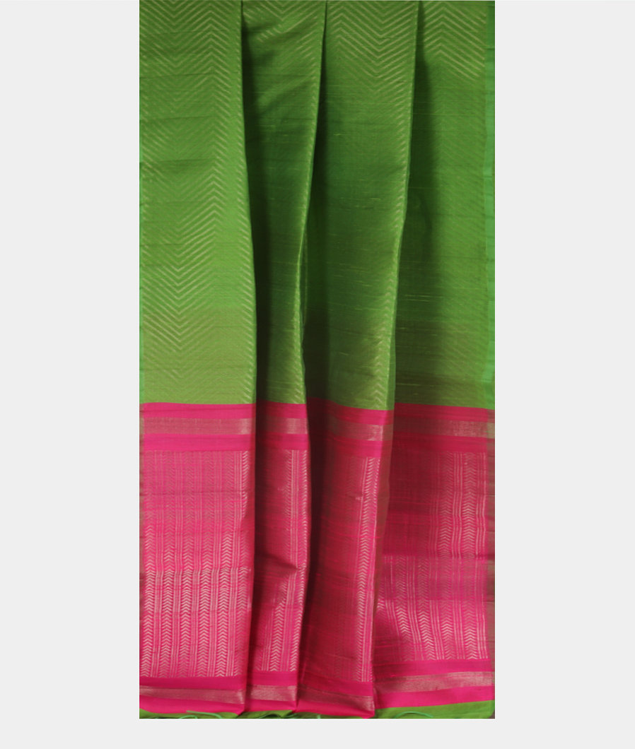 Green Woven Raw Silk Saree T3544222