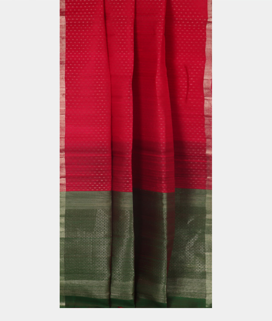 Pinkish Red Woven Raw Silk Saree T3544022