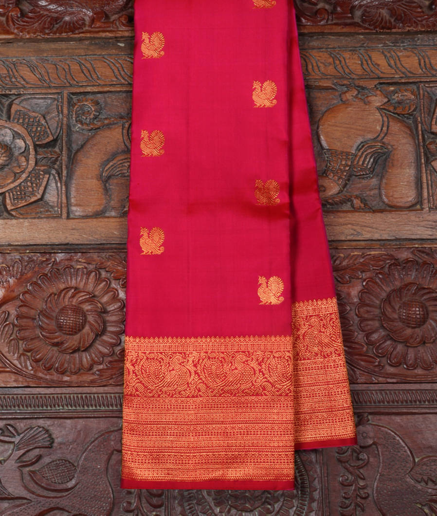 Magenta Handwoven Kanjivaram Silk Saree T350724-image