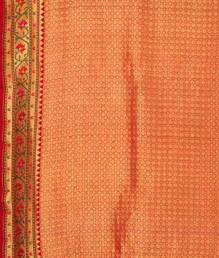 Bottle Green Banaras Georgette Silk Saree T2669983