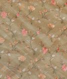 Yellowish Green Tissue Organza Embroidery Saree T3568021