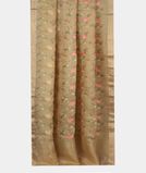 Yellowish Green Tissue Organza Embroidery Saree T3568022