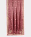 Pink Tussar Embroidery Saree T3513632