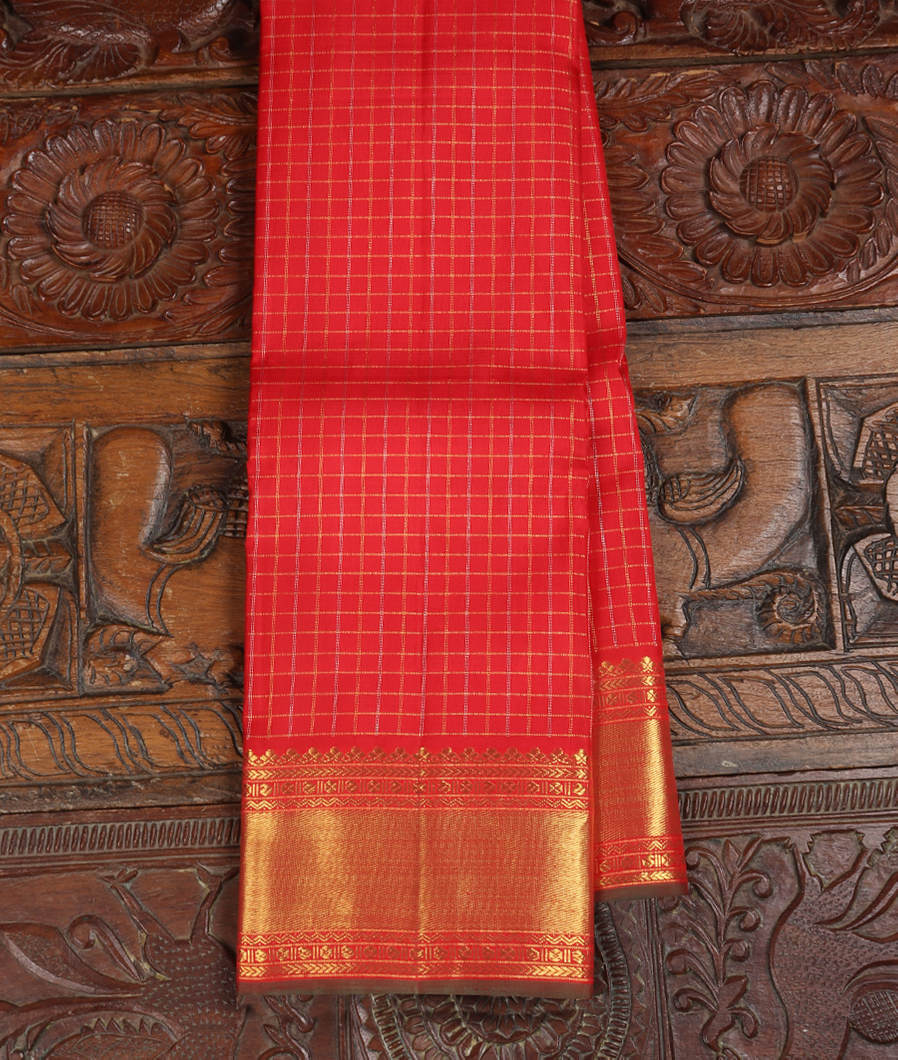 Red Handwoven Kanjivaram Silk Saree T351293-image